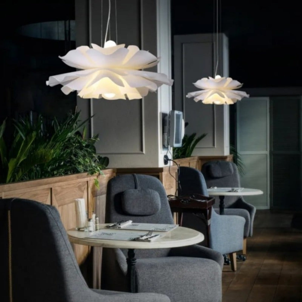 Minimalist White Flower Pendant Light