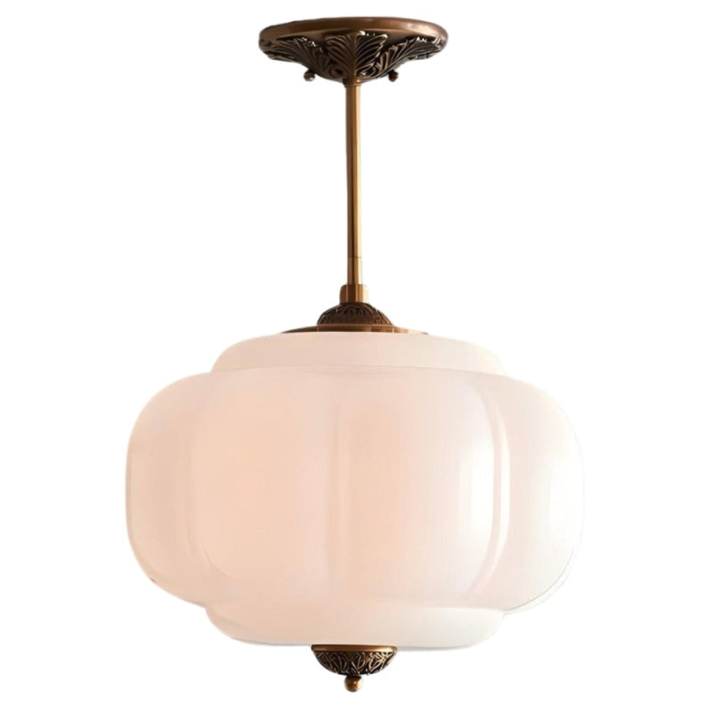 Vintage Milk Glass Pendant Light
