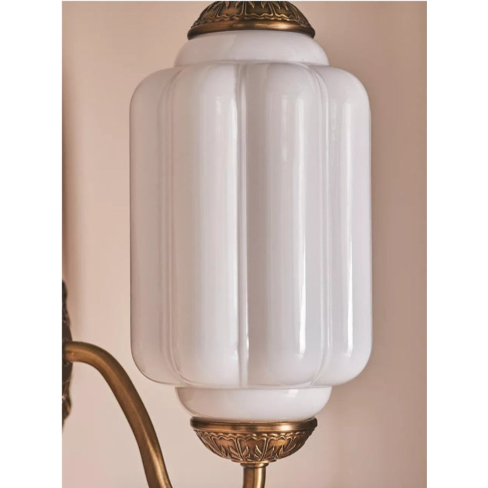 Vintage Inspired Milk Glass Wall Light