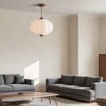 Vintage Milk Glass Pendant Light