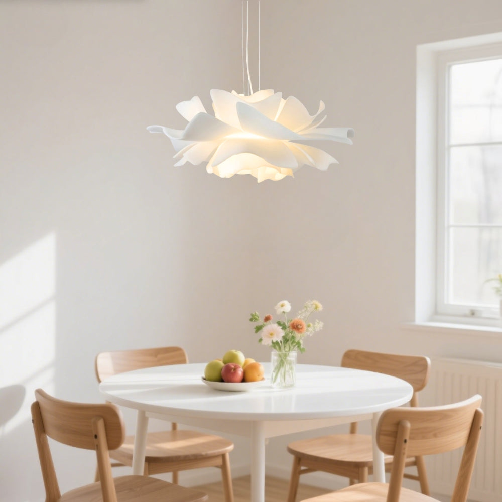 Minimalist White Flower Pendant Light