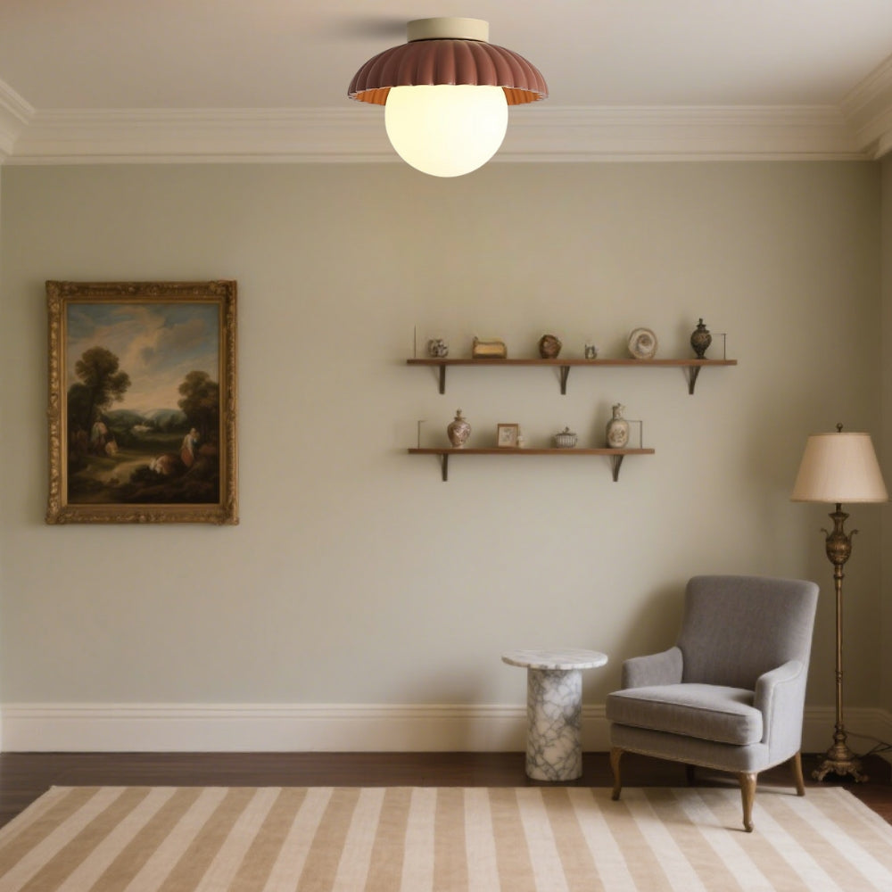 Minimalist Chrome-Plated Ceiling Light Design