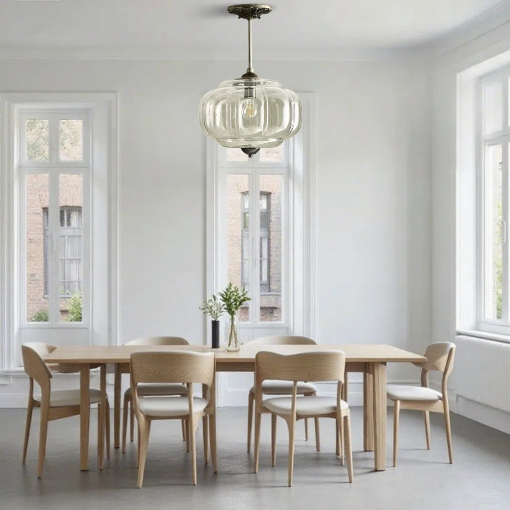 Vintage Milk Glass Pendant Light