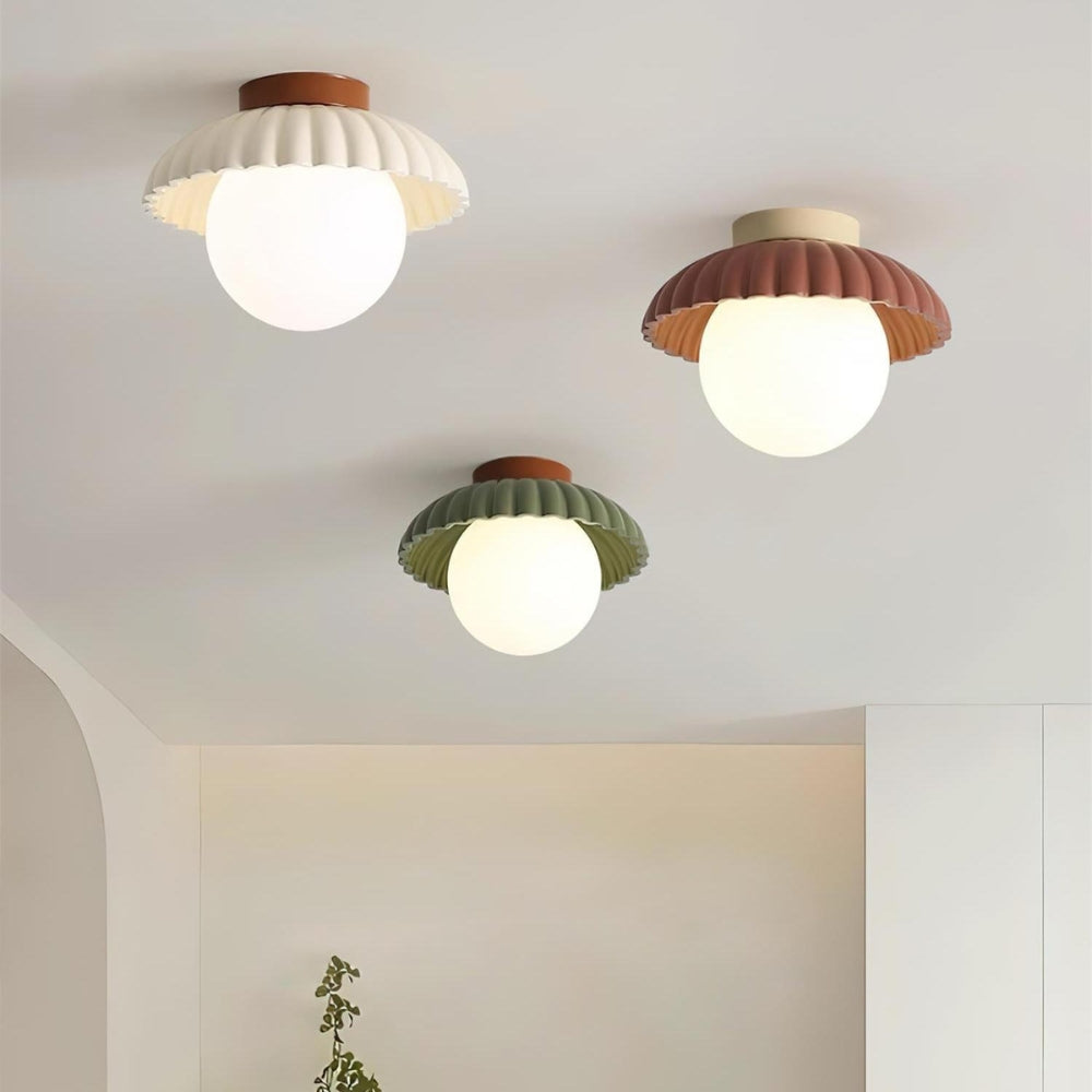 Minimalist Chrome-Plated Ceiling Light Design