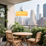 Vintage Bauhaus Orange Glass Pendant Light