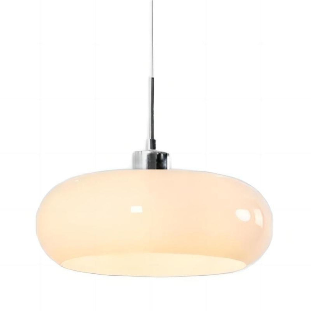 Vintage Bauhaus Orange Glass Pendant Light