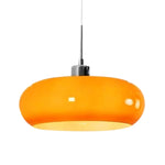 Vintage Bauhaus Orange Glass Pendant Light