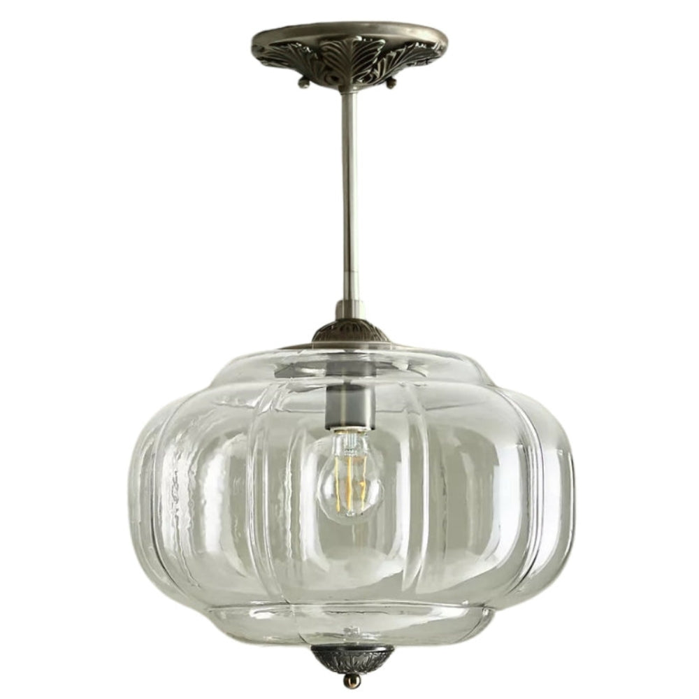Vintage Milk Glass Pendant Light