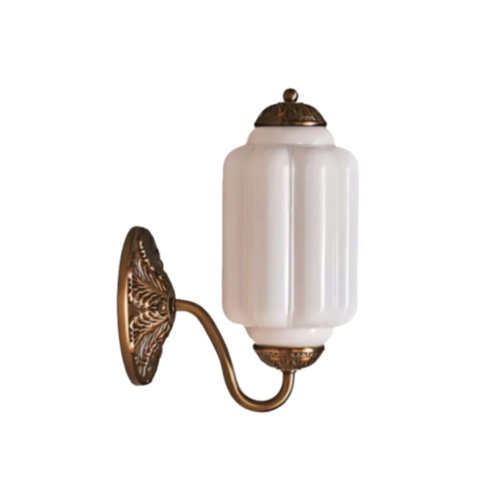 Vintage Inspired Milk Glass Wall Light